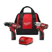 Milwaukee 2494-22 Milwaukee Tool M12 CORDLESS DRILL/DRIVER HEX IMP 2-PC (1) BATT