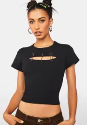 [Black Friday] Punk Cut Out Top