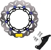 Motorcycle Front Rear Brake Disc Rotor Set Motorcycle Fr&on&t Brake Disc Rotor modification radiation connection code adapter code set For Ho&nd&a For FO&RZ&A350(V Shape Blue)