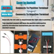 Solar Panel with Stand Solar Panel Charging Cable for Security Camera Doorbell