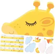 UTHCLO 1Set Height Sticker Removable Wall Decal Giraffe Growth Chart for Home Fun Cartoon Animal Design Easy to Apply Remove Measures Height Without Damage Nursery Wall