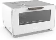 Toaster Oven 10L Steam Oven Household Small Mini Retro Multifunctional Automatic Baking Smart Touch Screen Micro Steam Halogen ovens/13343 (Color : White)