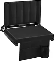 Stadium Seat, Portable Padded Chair, with Backrest, Built-in Handle Shoulder Strap, Metal Hooks, Cup Holder, for Camping, Sports Events & Outdoor Activities