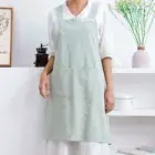 Breathable Kitchen Aprons Cotton and Linen Florist Studio Apron