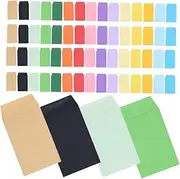 WEKADRIN 100pcs Mini Coin Storage Envelopes: 7x10cm Paper Packets - Self-Seal Pockets for Cash Tips and Tokens - Stamps Coins Jewelry Organizer