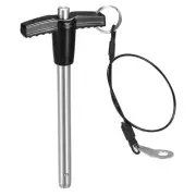 T Handle Locking Pins, Push-Button Quick Release Pin with Lanyard (8mm-80mm)