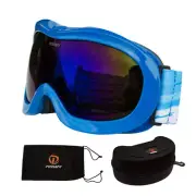 Snowboard Ski Goggles Blue Double-Lens Anti UV Anti-Collision Storage Boxed