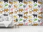 3D Animal Seamless Wallpaper Wall Mural Removable Self-adhesive 270