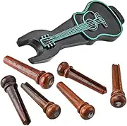 Levemolo Guitar Tuning Kit 6 Acoustic Guitar String Pegs Bridge Pin Puller for Easy Installation and Tuning