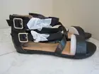NIB Journee Collection Lanelle Croc Print Gladiator Ankle Strap Womens Shoes 10