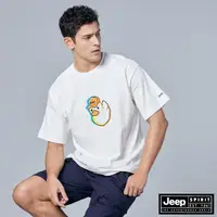 在飛比找momo購物網優惠-【JEEP】男裝 美吉普鴨純棉短袖T恤-男女適穿(白色)