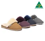 Urban UGG® UGG Slippers Australian Made Sheepskin Wool Collar Scuff - Grey / AU Ladies 12 / AU Men 10 / EU 43