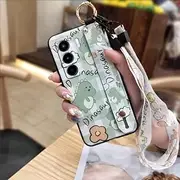Phone Case Compatible with Itel Power70, Anti-dust Waterproof Durable Anti-Knock Protective Shockproof Wrist Strap Silicone Ring Wristband