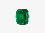 1.30 Carat Natural Loose Emerald, Vivid Green Cushion, GRS Certified Rare Gift