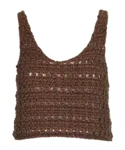 Alanui Ray Of Light Knitted Top S Brown