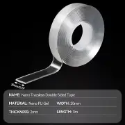 Double Side Nano Reusable Heavy Duty Transparent Gel Tape Sticky Pads Adhesive