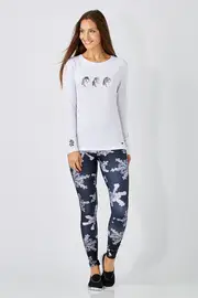Midnight Snowfall Compression Leggings Long--SNO-MSCLL-W16