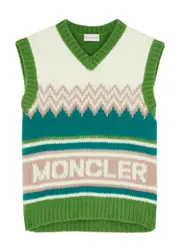 Moncler Logo Wool Vest - Multicoloured - S (UK 10 / S) S (UK 10 / S)