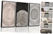 Vintage Wood Tree Rings Wall Art 16x24in Farmhouse Rustic Framed Canvas