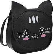 [Ipetboom] Cat Crossbody Purse for Teen Cute PU Shoulder Bag School Stylish Cat Design with Moderate Storage Capacity