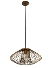 Pheonix 1 Light Small Squat Pendant in Antique Bronze