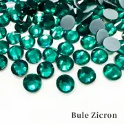 Glower® Blue Zicron Premium Hotfix Rhinestone Flat Back