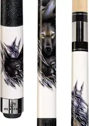 PLAYERS North American Hard Maple Billiard HOWLING WOLVES MODEL D-CWWP Pool Cue
