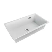 735x420x200mm White Granite Stone Single Big Bowl Kitchen Sink Top/Undermount Basin