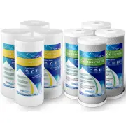 Big Blue CTO Carbon Block & Sediment Water Filters 4.5" x 10" Cartridges Set