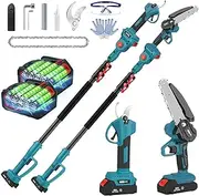 Cordless Electric Pruning Shears, 36V Telescopic Electric Pruner with Telescopic Pole, Electric Pruner with 2 x 2.0Ah Li-ion Batteries, 40mm Cutting Diameter, Angle Adjustment