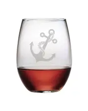 Susquehanna Glass Company Set of 4 21oz Stemless Wine Glasses
