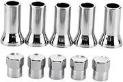 SWOOMEY 2 Sets Car Valve Stem Sleeves Caps Dress Up Kit Durable Easy to Install Stylish Design for Trucks and Cars Replacement for Old Tire Valve Caps