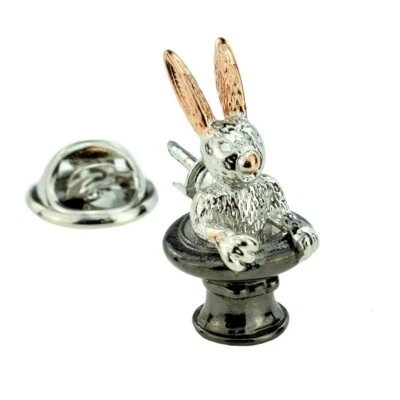 Magicians Rabbit in a Hat Lapel Pin Badge XNCTP40
