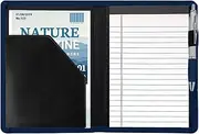 Gorbado Mini Padfolio/Junior Portfolio Folder Case, Business A5 Binder Organizer Notepad for Men Women, 5 x 8 Writing Pad Included.Navy Blue.