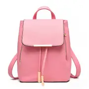 Nevenka Fashion PU Leather Women Backpack Anti-theft Travel Bag-Pink