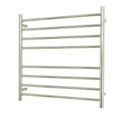 Radiant RTR06 Round Bar Heated Towel Rail - 750 x 750mm- Mirror Polished - Stainless Steel - Bottom Right/Top Left Wiring