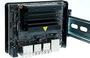 KKSB Nvidia Jetson Nano Dev Kit, Orin and NX Xavier Din Rail Clip Bracket - Made of Black Textured Powder-Coated Steel - Multiple Clip Fixing Positions