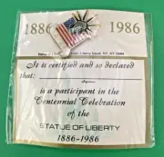 1986 Centennial Celebration Lapel Pin Statue of Liberty 1886-1986