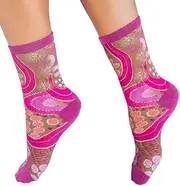 [Generic] Aboriginal Socks - 9-13 US - Cotton, Crew - Unisex, Adult, Men, Ladies - Safety - Australia, Indigenous, Souvenir, Gift