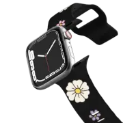 Apple Watch Series 4-6, SE (44mm) Impact Band Black Blossom Apple Watch Band by Martina Martian