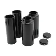 Black Complete Upper Lower Fork Cover Tube Caps For Harley-Davidson Dyna