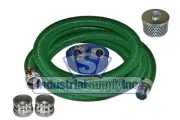 2"x20 ft Heavy Duty Green SuperFlex Complete Hose Kit W/50' Blue Discharge Hose