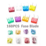 160Pcs Small Auto Blade Fuse 5A-30A Car Fuse Assortment Kit