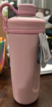 Blender Bottle Radian. Pink. 26oz. Some Dents But Stands Upright.