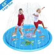 Splash Pad 68" Size Sprinkler Play Mat for Dogs & Kids Extra Large Wading Pool