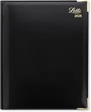 Letts of London Lexicon Quarto week to view with appointments 2025 diary - black