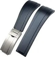 [KAVJU] 20mm 21mm Rubber Watchband For Rolex Daytona Submariner GMT Yacht-Master OYSTERFLEX Silicone Strap Deployment Buckle Bracelets