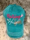 Baseball Cap Turquoise with Monogramming Raising My Herd #mothers day #hearts