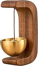 Wooden C Shaped Magnetic Door Chime - Vintage Doorbell,Shopkeepers Bell for Door Opening, Magnetic Wood Wind Chime for Garden Restaurant Room