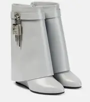 [Givenchy] Givenchy Shark Lock leather ankle boots AU 9.5 grey